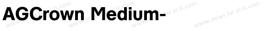AGCrown Medium字体转换